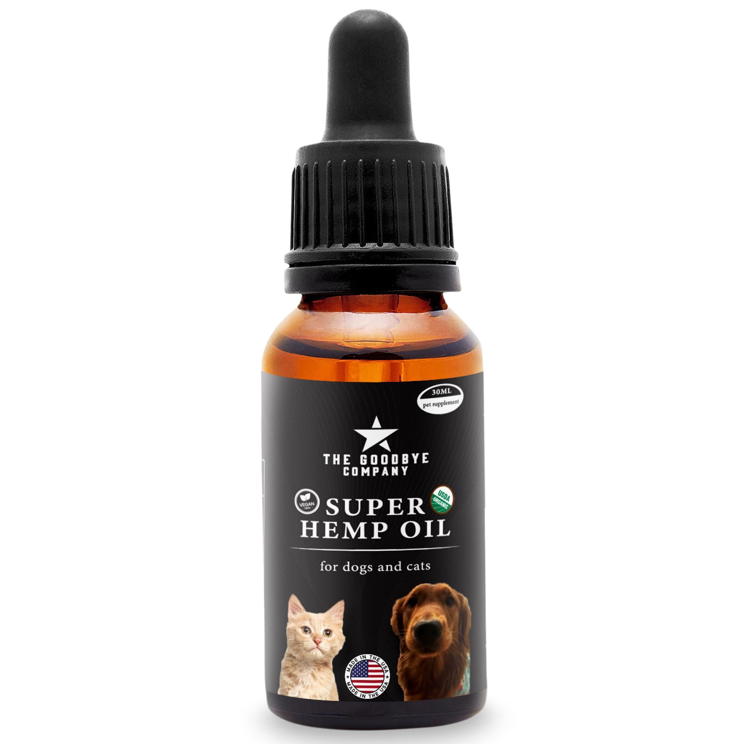 The Goodbye Company Super Hemp Oil for Dog & Cat Anxiety Relief [30ml]