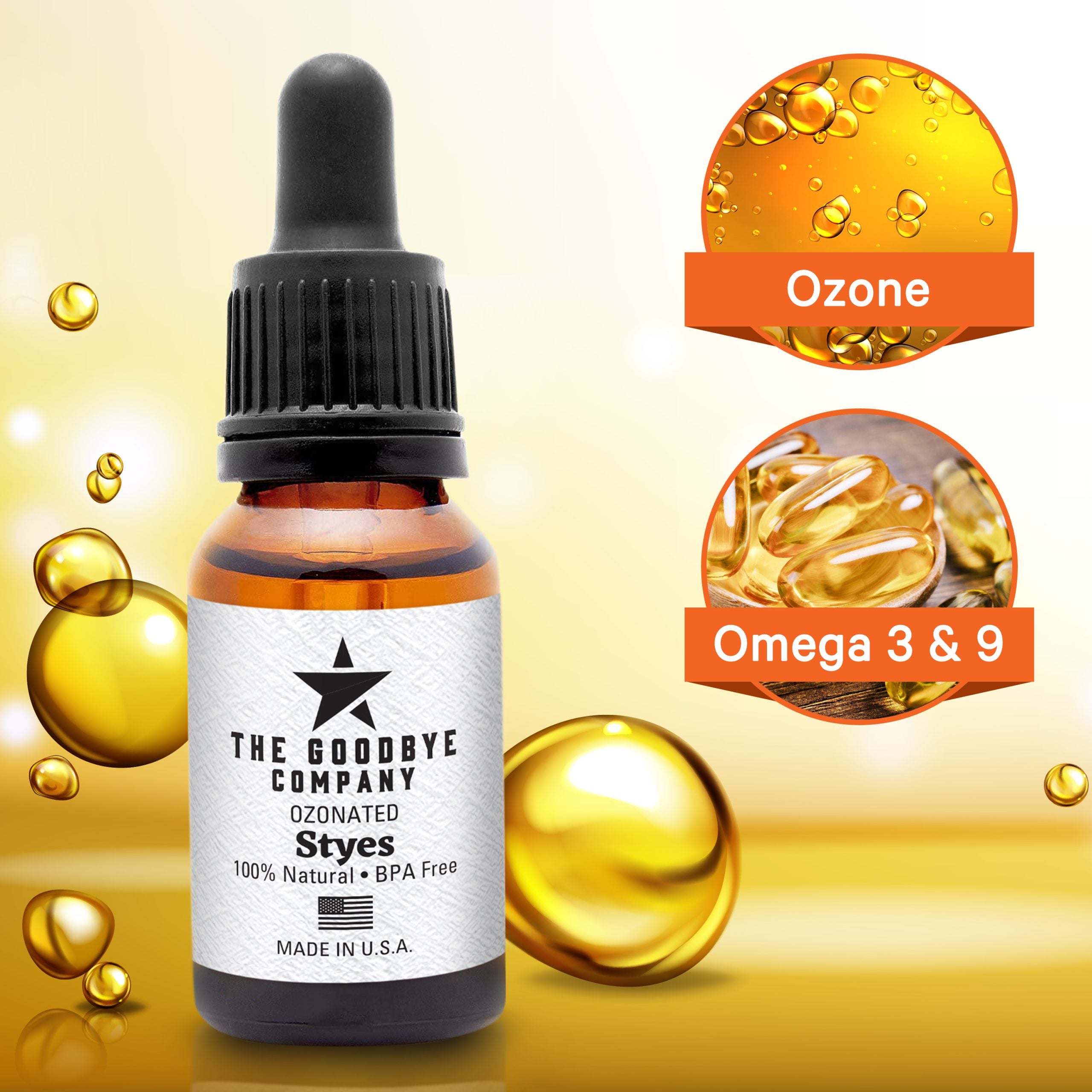 The Goodbye Company Ozonated Styes Serum for Styes Chalazion and Blepharitis