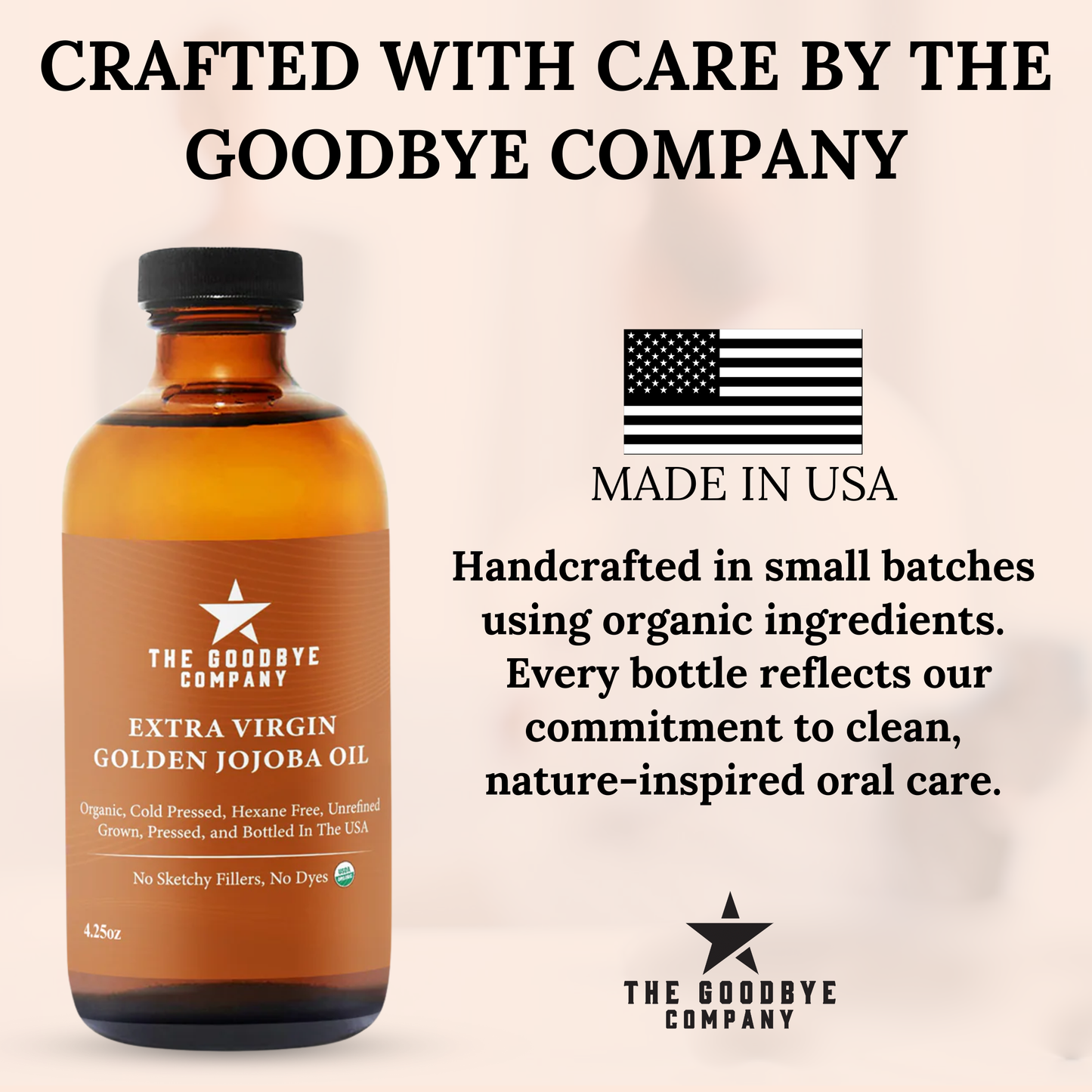 The Goodbye Company USDA Organic Extra Virgin Golden Jojoba Oil
