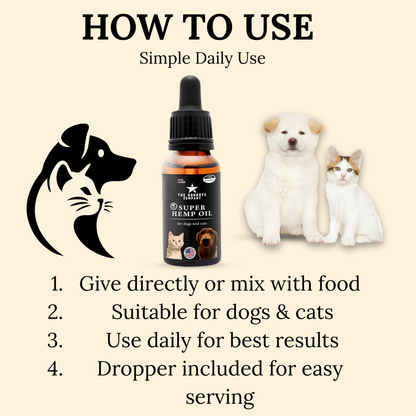 The Goodbye Company Super Hemp Oil for Dog & Cat Anxiety Relief [30ml]