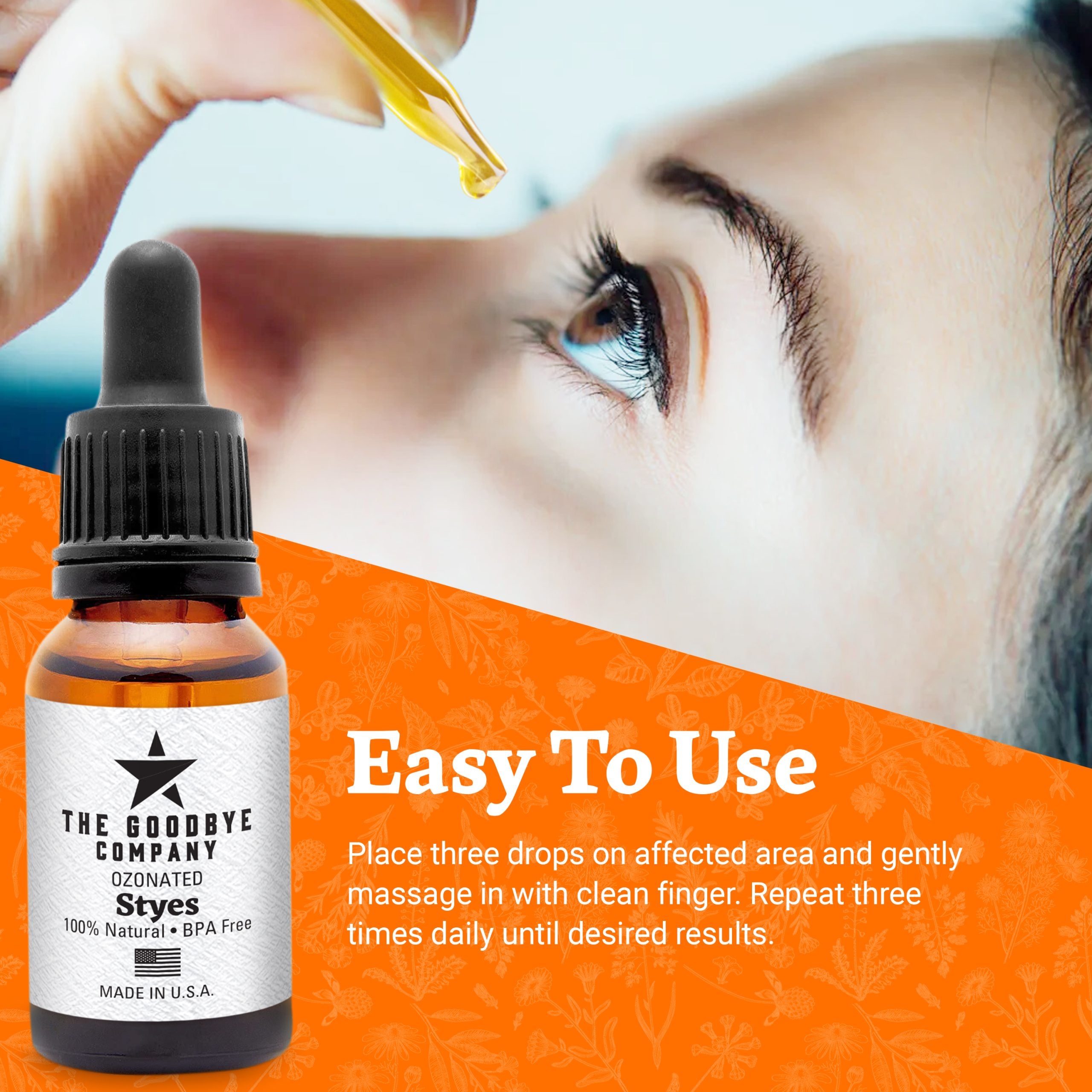 The Goodbye Company Ozonated Styes Serum for Styes Chalazion and Blepharitis
