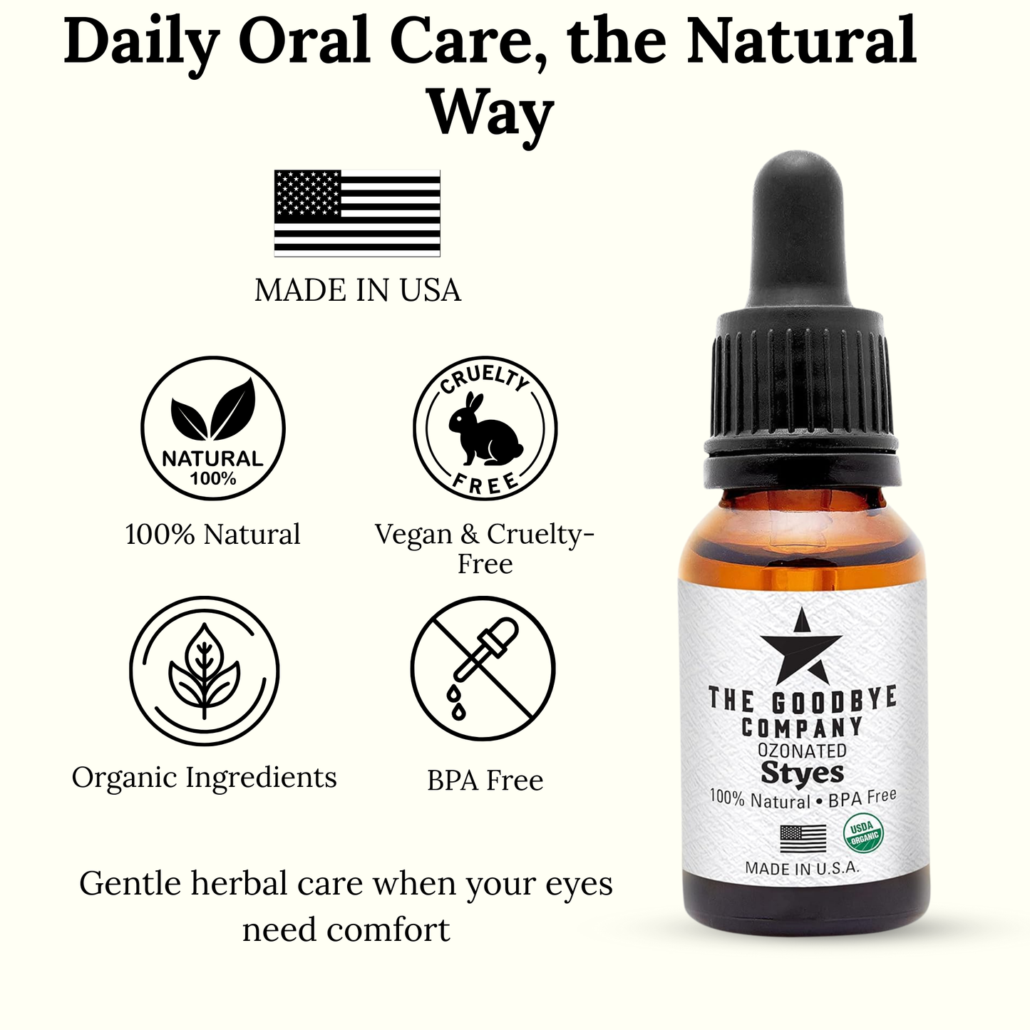 The Goodbye Company Ozonated  Eye Care Oil