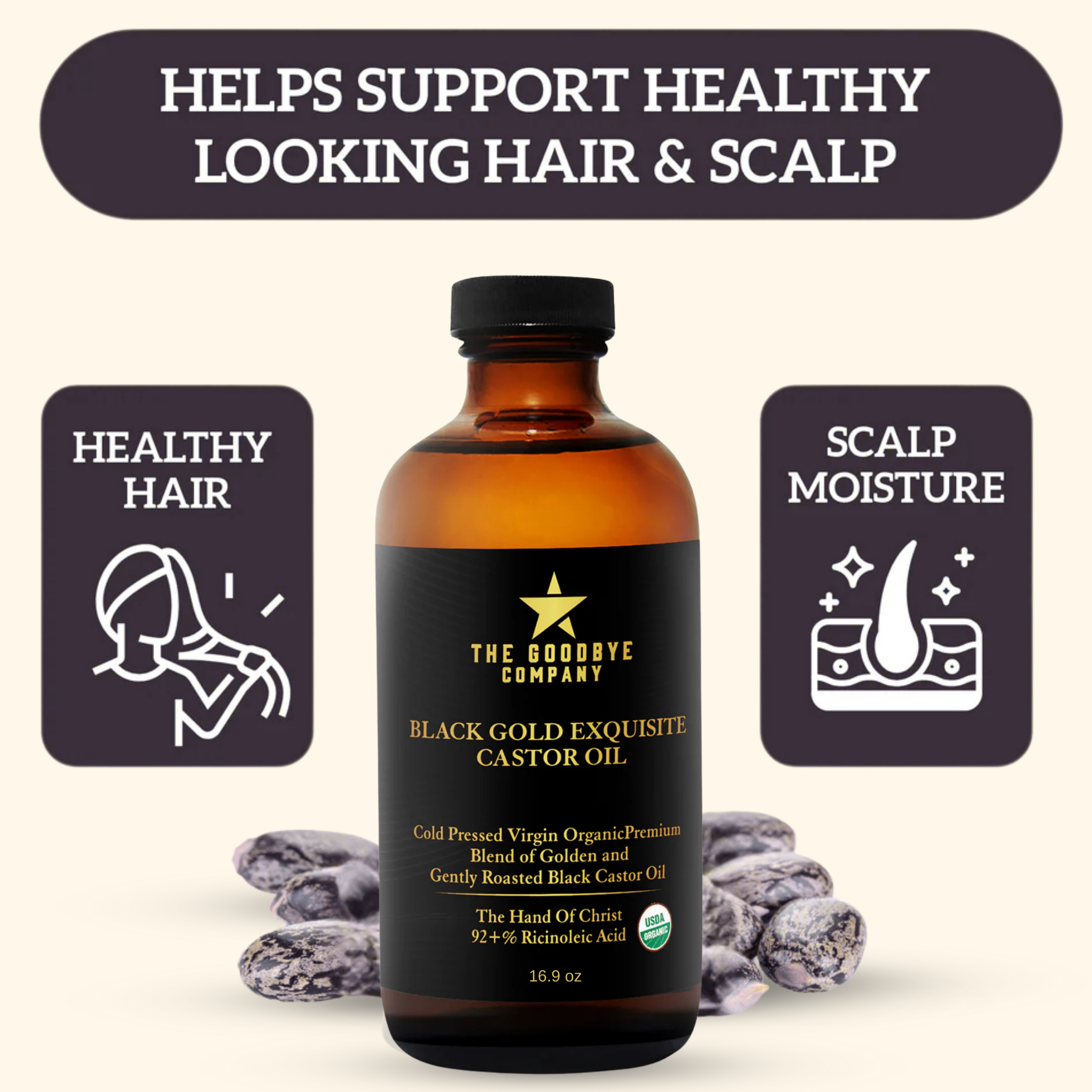 The Goodbye Company Jamaican Black and Gold Exquisite Castor Oil Blend