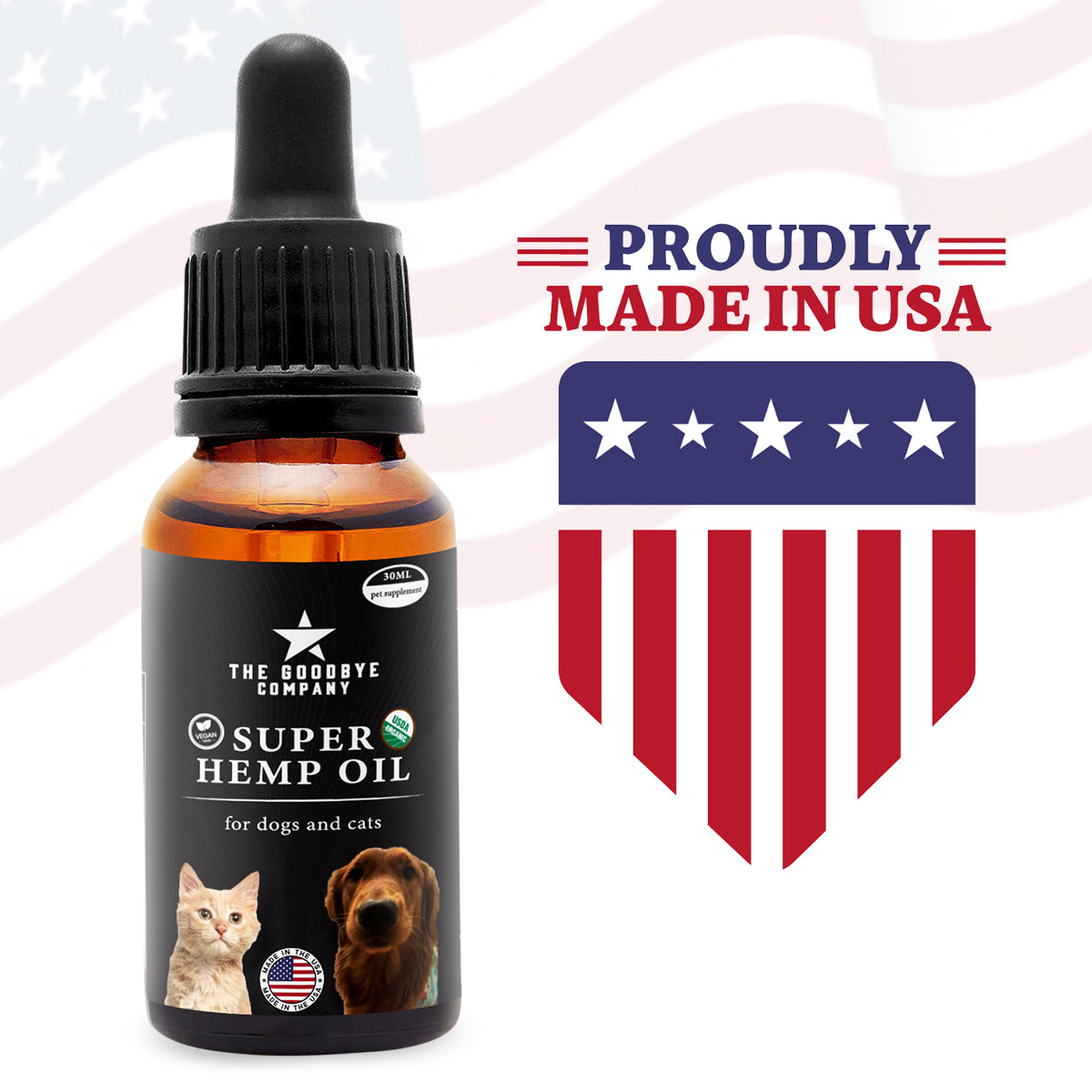 The Goodbye Company Super Hemp Oil for Dog & Cat Anxiety Relief [30ml]