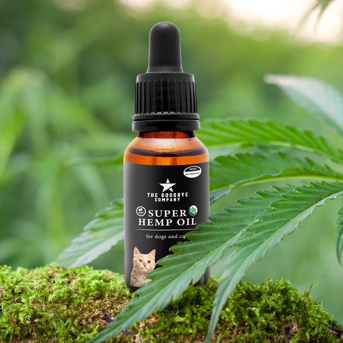 The Goodbye Company Super Hemp Oil for Dog & Cat Anxiety Relief [30ml]